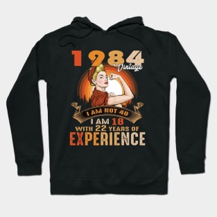 Women Vintage 1984 Birthday Hoodie